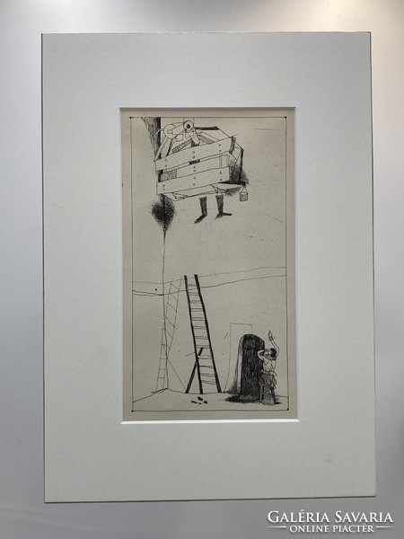 Béla Kondor (1931-1972): aphorisms. Etching, oeuvre catalog 65/52