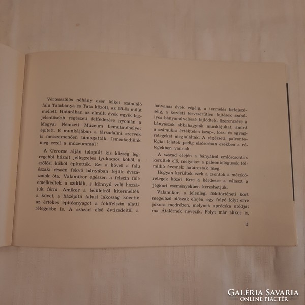 Vértesszőlős  A Magyar Nemzeti Múzeum bemutatóhelye   Népművelési Propaganda Iroda kiadványa