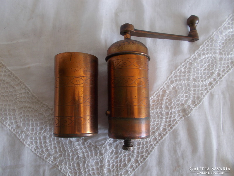 Antique copper coffee grinder Zassenhaus