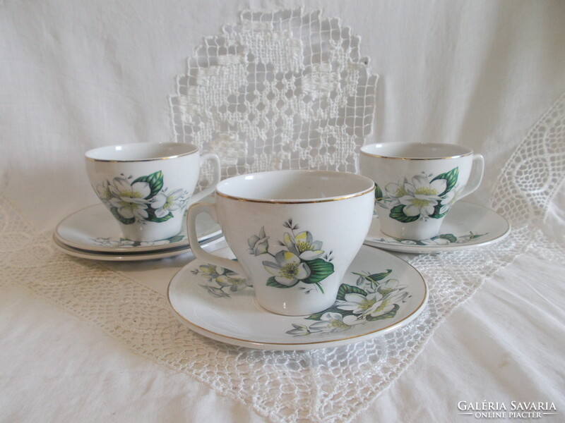 3 alpine white wood and sons faience cups