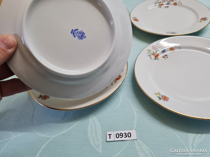 T0930 plain flower pattern sandwich plate 5 small plates 36x18.5 and 17 cm