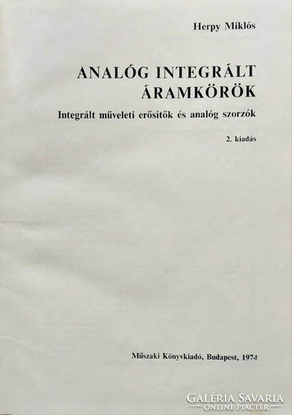 Herpy Miklós-Analóg integrált áramkörök 1974