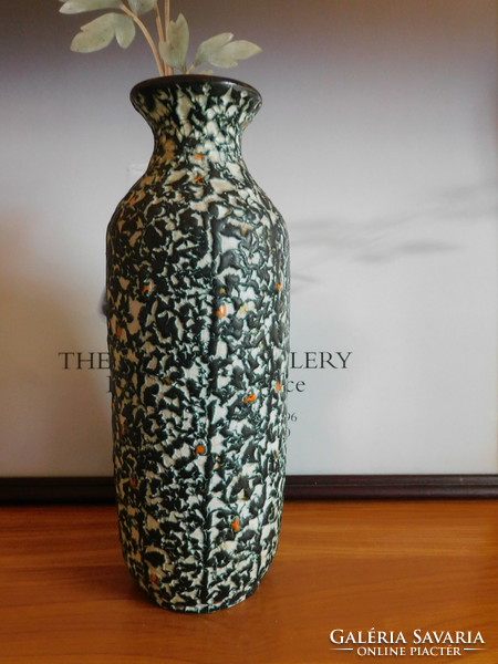 Retro kerámia váza - mid century - 28.5 cm - repedt