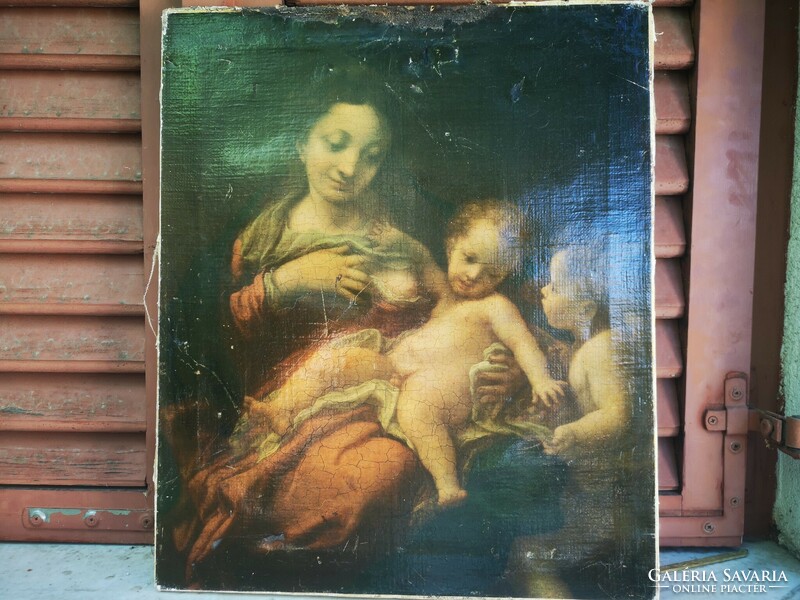 Akciós ár Madonna kép vászon Caravaggio-(Antonio Allergia ) festménye utàn. Dekoráció Film Színház