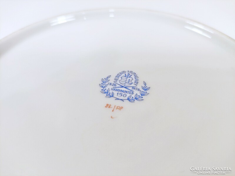 Herend, purple Appony pattern side dish (83), hand-painted porcelain, flawless! (J366)