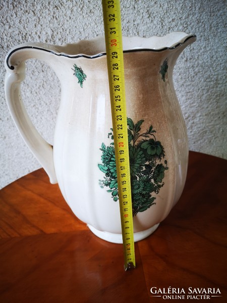 Antique huge decorative pitcher earthenware porcelain Villeroy & Boch