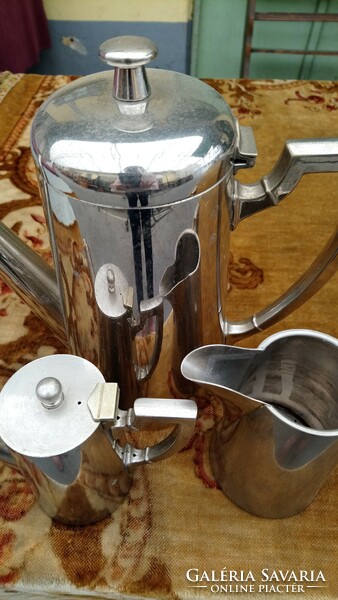 Antique marked tea set, jug, lemon juice spout, milk spout, beautifully cleaned