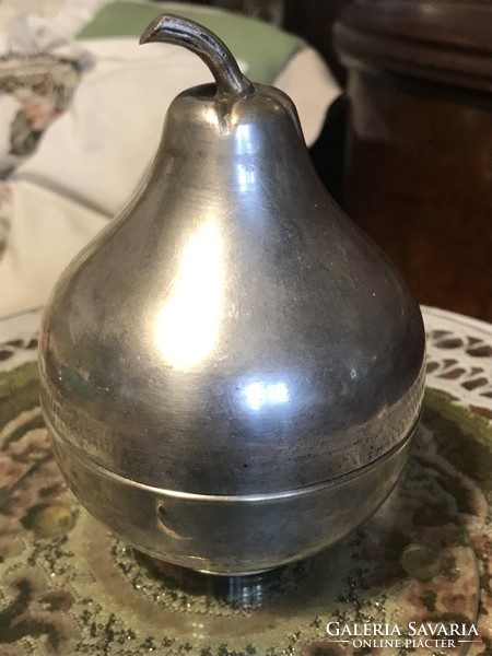 Silver-plated, antique bonbonier, pear-shaped, a special beauty