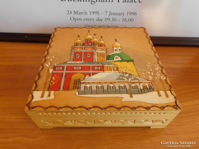 Hand painted Russian wooden box.