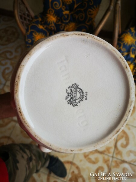 Antik Hatalmas méretű dísz kancsó Fayance porcelán Villeroy & Boch