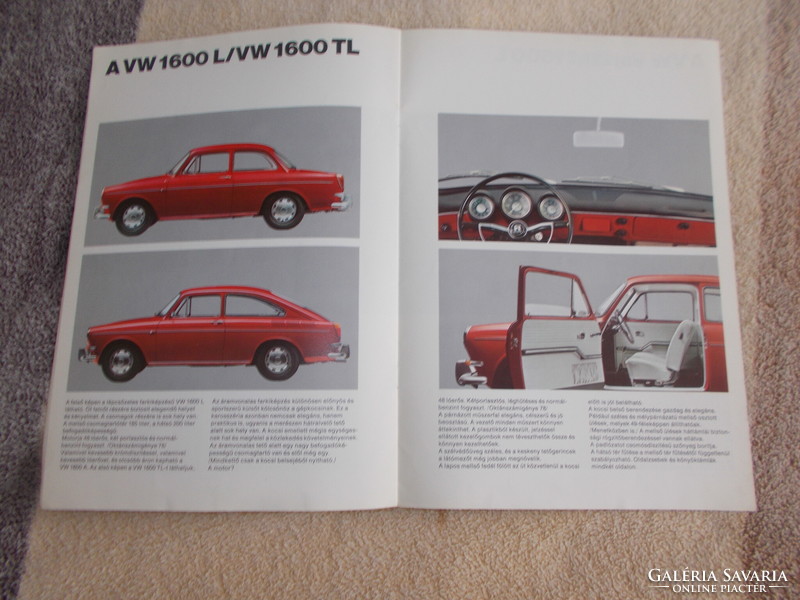 VW Bogár,1200/1300/1500 és 1600 autó katalógus,autó prospektus