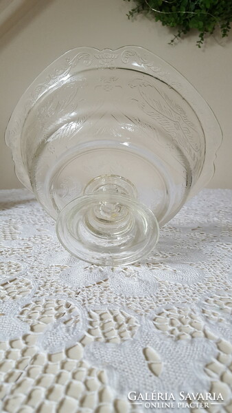Beautifully patterned glass table centerpiece, offering