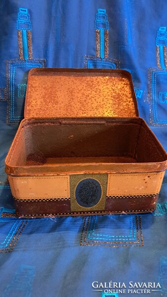 Antik pléhdoboz, fém doboz (M3757)