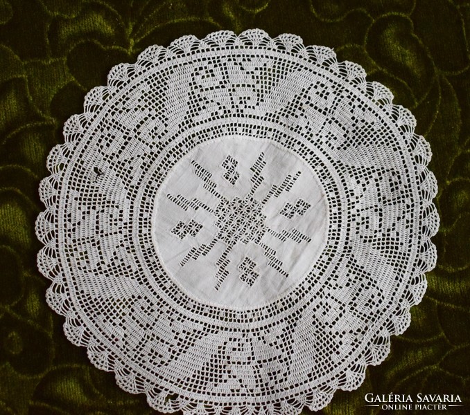 Art-deco azure lace tablecloth 20.5 cm