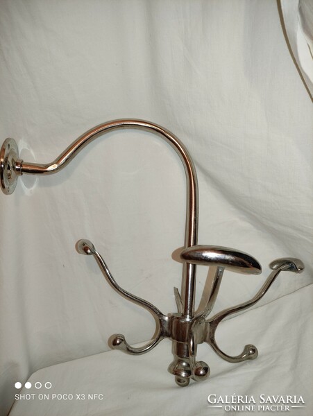 Special price! Mid century Danish aluminum metal wall mounted rotating hat rack durable 1950s damaged