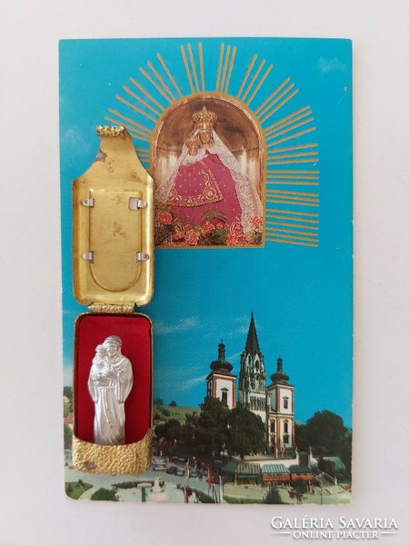 Old grace object Mariazell religious mini selence holy image 2 pcs