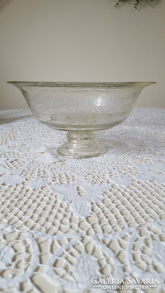 Beautifully patterned glass table centerpiece, offering