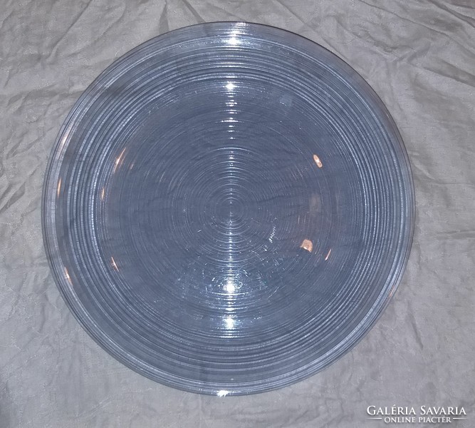 Világoskék üveg tányér 27 cm.