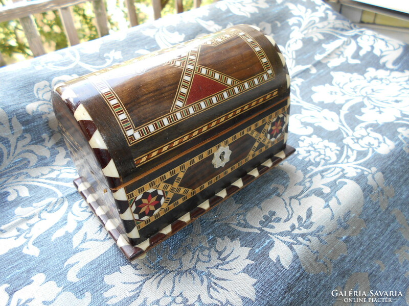 Wooden box - with inlaid decoration