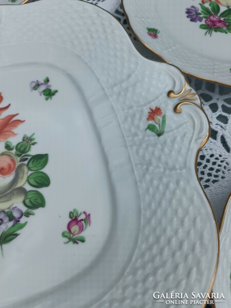 Herendi porcelán süteményes készlet