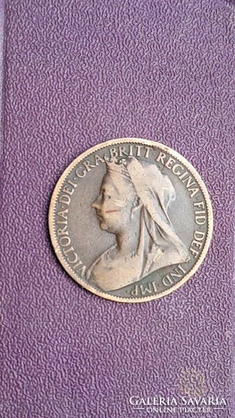 1900 Victoria dei gra British 1 pence.