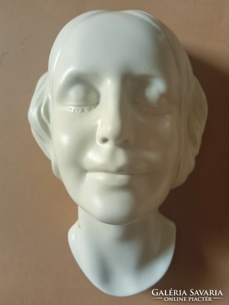 Art Nouveau women's mask head porcelain marked negotiable
