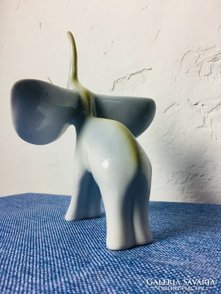 Art deco Hollóházi porcelán elefánt - 51081
