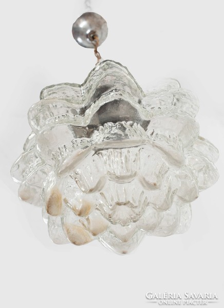 Murano-i üvegburás virág alakú lámpa