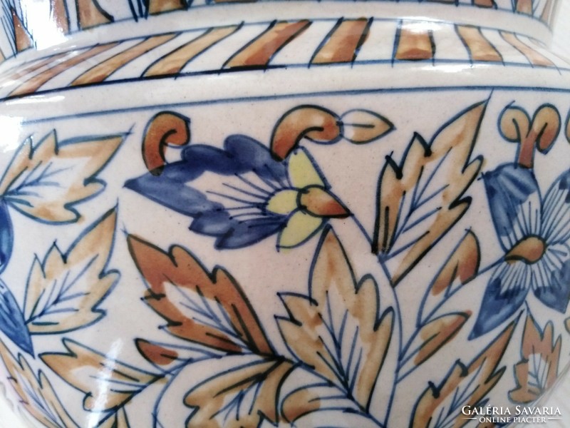 Hand-painted, glazed ceramic bowl, large - ikea / occupied