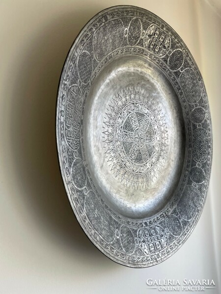 Wall plate pewter 72 cm dia.