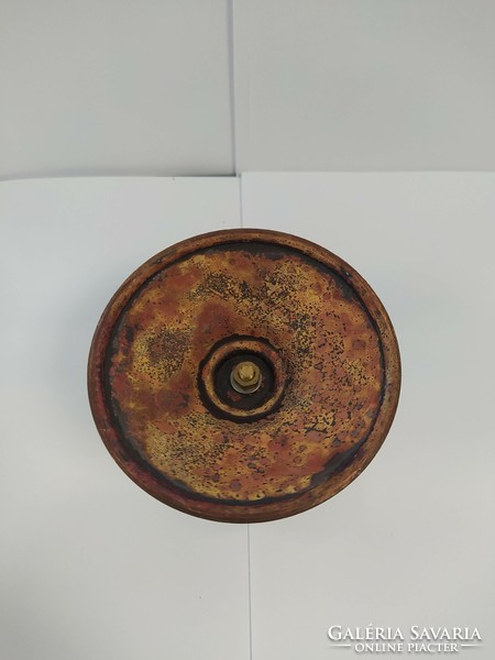 Antique copper candle holder