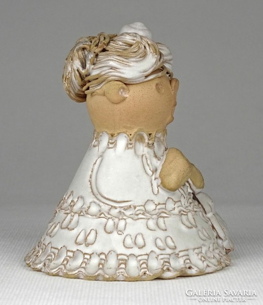 1M985 Mary of Szilágy: figural ceramic Christmas bell 9.5 Cm