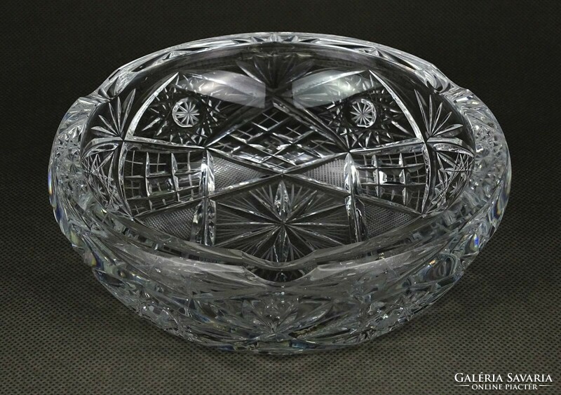 1M981 old polished glass ashtray 1.25 Kg