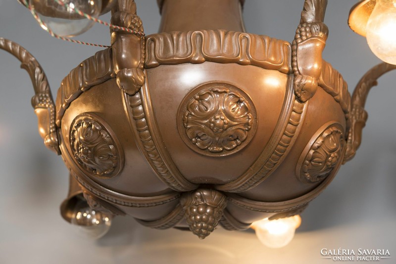 Viennese Art Nouveau bronze chandelier
