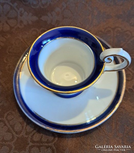 Antik Altwien porcelán csésze tányérral (M3751)