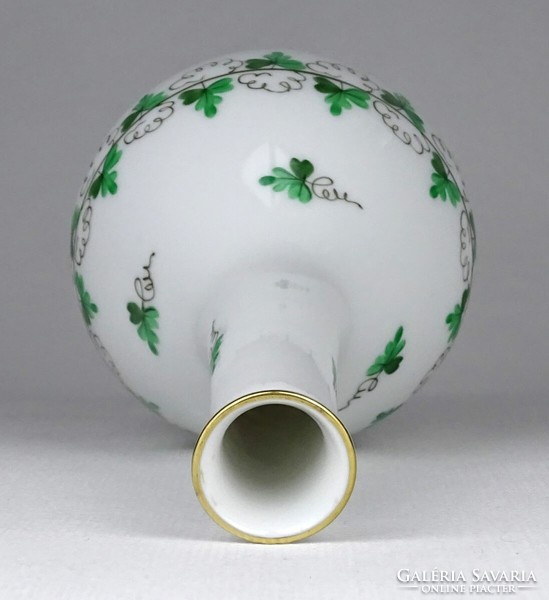 1N005 Régi petrezselymes Herendi porcelán váza 15 cm