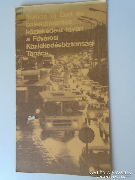 D195149 Budapest traffic safety council - New Year greeting card