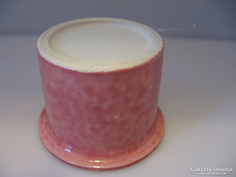 Pink cloudy small ceramic bowl