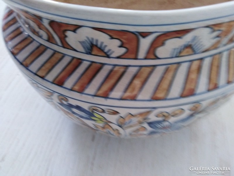 Hand-painted, glazed ceramic bowl, large - ikea / occupied