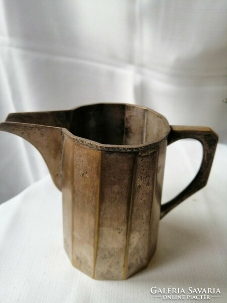Antique metal coffee pot and spout