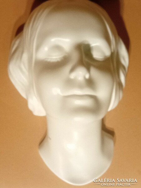 Art Nouveau women's mask head porcelain marked negotiable