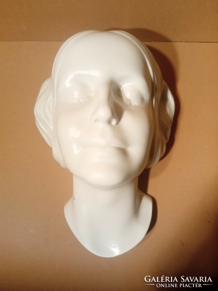 Szecessziós női maszk fej Porcelán jelzett ALKUDHATÓ