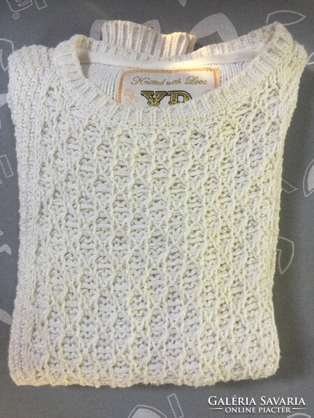 Primark - Irish girl's jumper with lace pattern knitted with gold thread, 10-12 years, size 152 cm