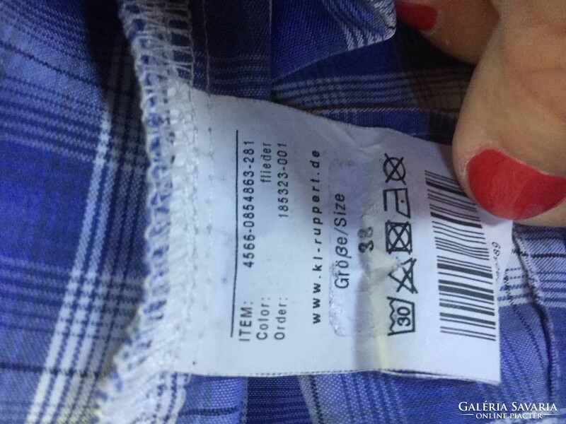 Quality checked women's shirt, German, size 38, Vittorio Rossi brand