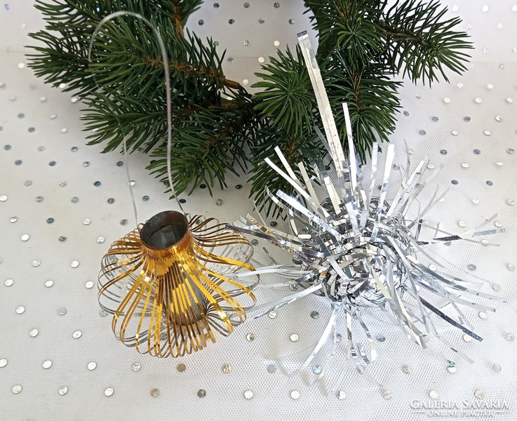 Retro foil laminate Christmas tree ornament 6-12cm