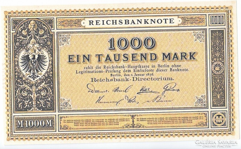 Németország 1000  aranymárka TERVEZET1867 REPLIKA