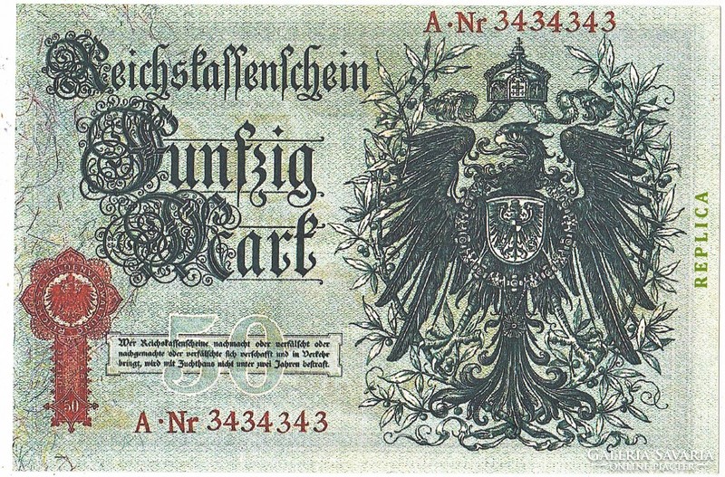 Németország 50  aranymárka1889 REPLIKA