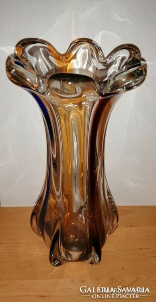 Bohemia thick glass vase 29 cm (3-8 / d)