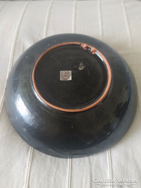 Magyarszombatfa: ceramic decorative bowl, flawless, 28 cm