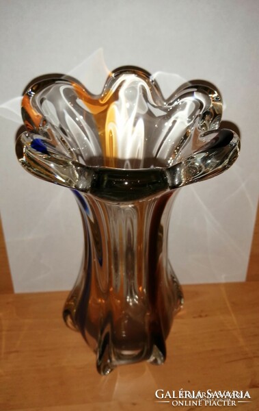 Bohemia thick glass vase 29 cm (3-8 / d)